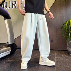 K8811春夏新潮牌宽松弯刀卫裤高级垂感莫代尔冰丝卫裤男潮流休闲，男装休闲裤，电商A368