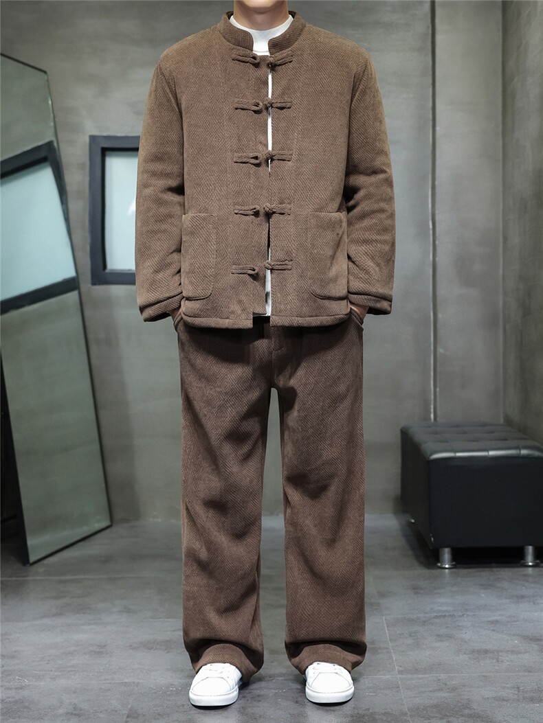 2025冬季风套装中式复古唐装棉衣棉绒保暖棉袄TZ2534-P205,男装棉衣,电商A008