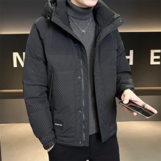 新标50-羽绒服7152-M-4XL-P195秋冬季轻薄连帽男士羽绒服，男装羽绒服，电商B255