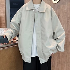 皮衣外套男秋季美式潮牌痞帅机车皮夹克CJ60P65，男装夹克，星座1116-2
