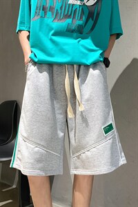2025夏季 港风休闲运动宽松五分短裤 B266-DK08-P30图片