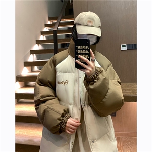 EQ356 冬季拼接撞色棉服外套男女情侣装面包服棉衣2024新款图片