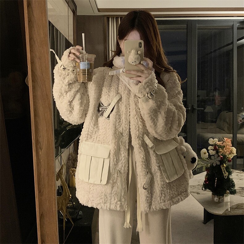 C938-P165复古羊羔绒棉衣外套女潮牌冬季立领宽松保暖棉服上衣,男装棉衣,星座911-2(原星座613-2）