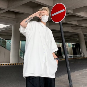 美式休闲短袖衬衫男夏季薄 P30图片