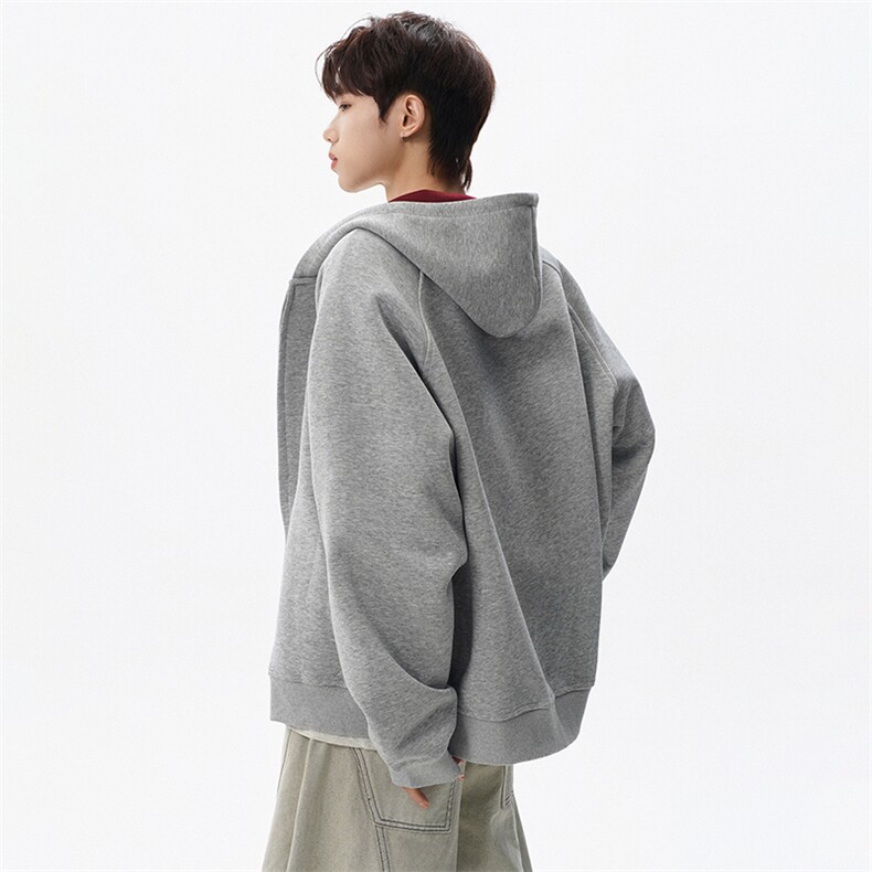 春季新款拼色接头潮流重磅开衫卫衣W632P70,男装卫衣,电商A073