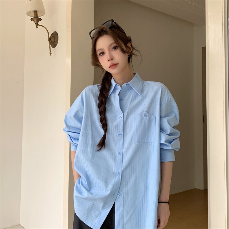 情侣色织小个子设计感小众条纹法式长袖衬衫春夏2025新款CS003-55,男装衬衫,星座911-3
