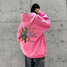 美式潮牌重磅水洗做旧连帽卫衣力推大码男XZ517A-2-Y7761-P68，男装卫衣，星座517A-2