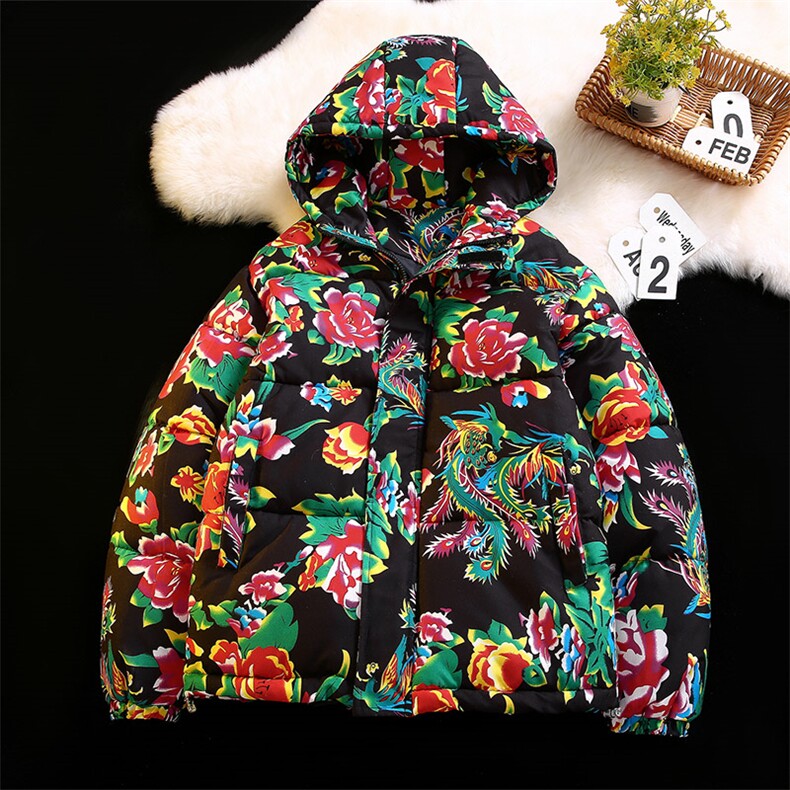特价东北大花连帽棉服加厚保暖防寒有现货风313B-MY206-P50,男装棉衣,星座313B