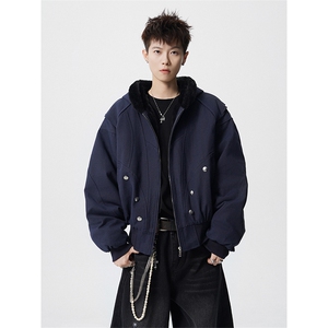 仿兔毛座山雕男美式加厚加绒工装棉衣男保暖夹克外套 MY1708-P128图片