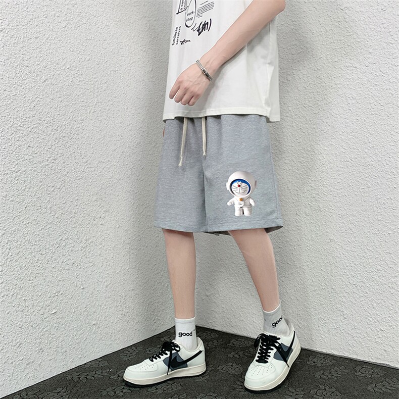 HD74233-P22华夫格短裤男大码宽松五分裤男直筒中裤,男装休闲裤,电商A040