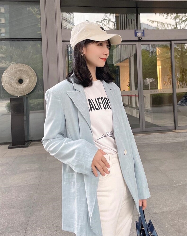 【现货】婴儿蓝西装外套，女装西装，ONE(2F)