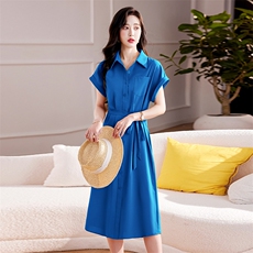 2023夏季新款时尚潮流女装连衣裙修身显瘦气质长裙，女装连衣裙，浪花E族（衣布洛）