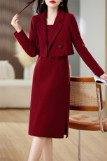 []现货]2025年冬季呢料套装，女装毛呢外套，伊航服饰