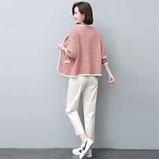 时尚休闲套装女春秋2023新款开衫卫衣宽松中年妈妈洋气减龄两件套，女装套装/套裙，涵誉