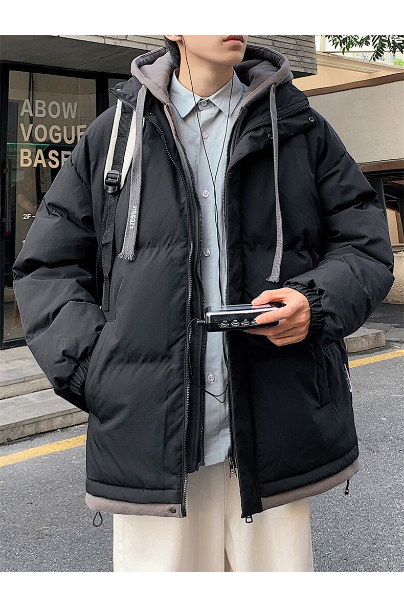 新款男百搭设计感连帽港风棉衣M062-P70控158,男装棉衣,星座717
