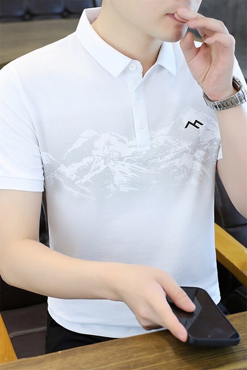 25057-P40夏季时尚休闲渐变短袖T恤男POLO衫,男装T恤,电商D310B-1