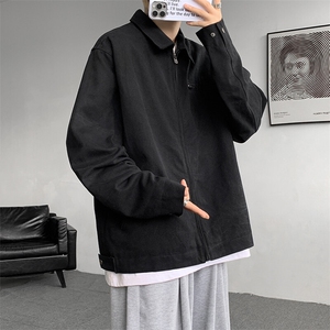8XL-M春季水洗帆布短款夹克男生vintage美式复古工装外套JK003P98图片