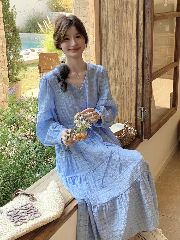 春现法式度假显瘦连衣裙B190-5018-P140-K198,女装连衣裙,2B190