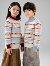 优质100%羊毛儿童针织衫男女童加厚半高领套头毛衣宝宝羊绒打底，童装儿童羊毛衫，初丹羊绒童装