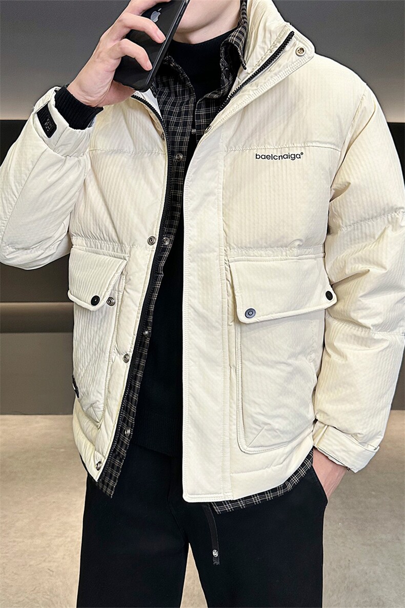 店主风2025年新款时尚立领假两件潮流保暖羽绒服男A236-G65-P215,男装羽绒服,电商A236