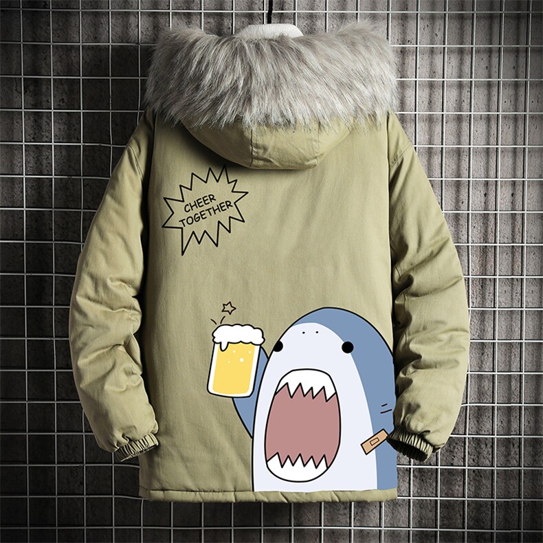 MM48137-P130冬季大毛领棉衣男士大码加厚棉袄男棉服网格挂拍,男装棉衣,电商A040A