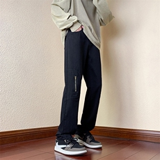 B221美式ins高街小众拉链小脚牛仔裤LK23007-P60控78，男装牛仔裤，电商B221
