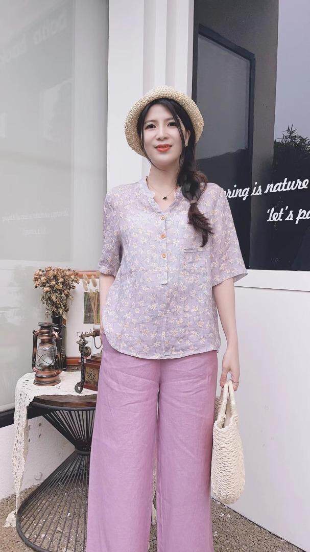 纯苎连衣裙小衫裤子裙子衬衣 时尚风 风淑女风休闲风，女装连衣裙，川哲