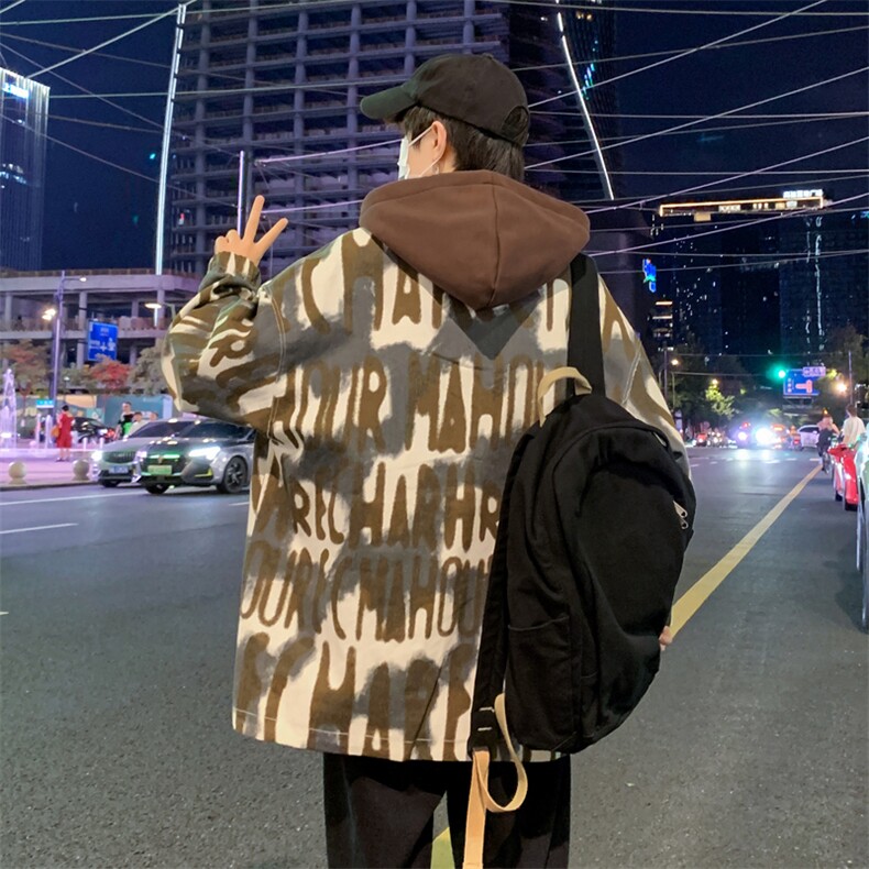 2025新款潮牌秋季帅气男士夹克休闲宽松印花长袖外套JK3317-P75,男装夹克,星座1105-2