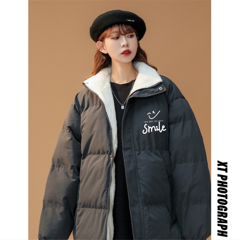 ！2023冬季中性风立领棉衣笑脸潮流百搭棉服外套MY108特P78,男装棉衣,电商B220