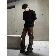 <自家图>美式微喇多口袋机能工装裤男春秋款痞帅HTK62-P60，男装工装外套，星座1109-4