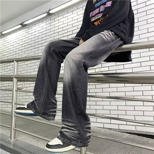 美式高街牛仔裤男韩版潮痞帅2024春季新款ins宽松长裤RK1198-P43图片