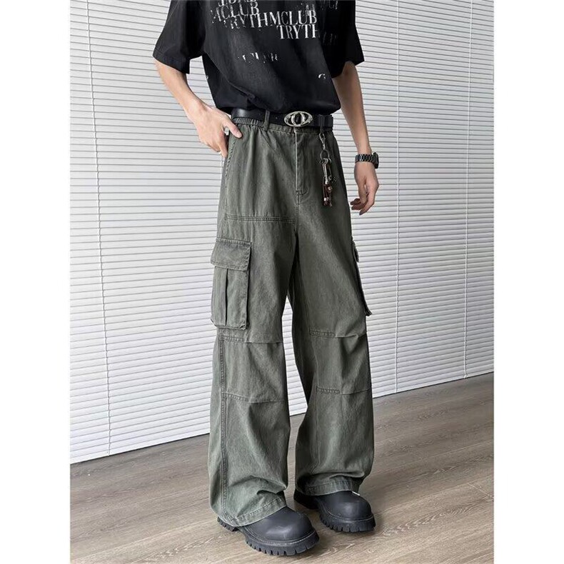工装休闲裤男女韩版潮流大口袋帅百搭2025夏季ins长裤K6208-P59,男装休闲裤,星座412-3