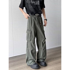 工装休闲裤男女韩版潮流大口袋帅百搭2025夏季ins长裤K6208-P59，男装休闲裤，星座412-3