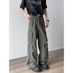 工装休闲裤男女韩版潮流大口袋帅百搭2025夏季ins长裤K6208-P59图片