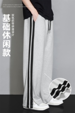 新款运动裤男YOA景潮流百搭男裤宽松长裤开叉休闲裤子CK2324-P55，女装休闲裤，星座717
