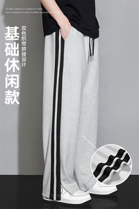 新款运动裤男YOA景潮流百搭男裤宽松长裤开叉休闲裤子CK2324-P55图片