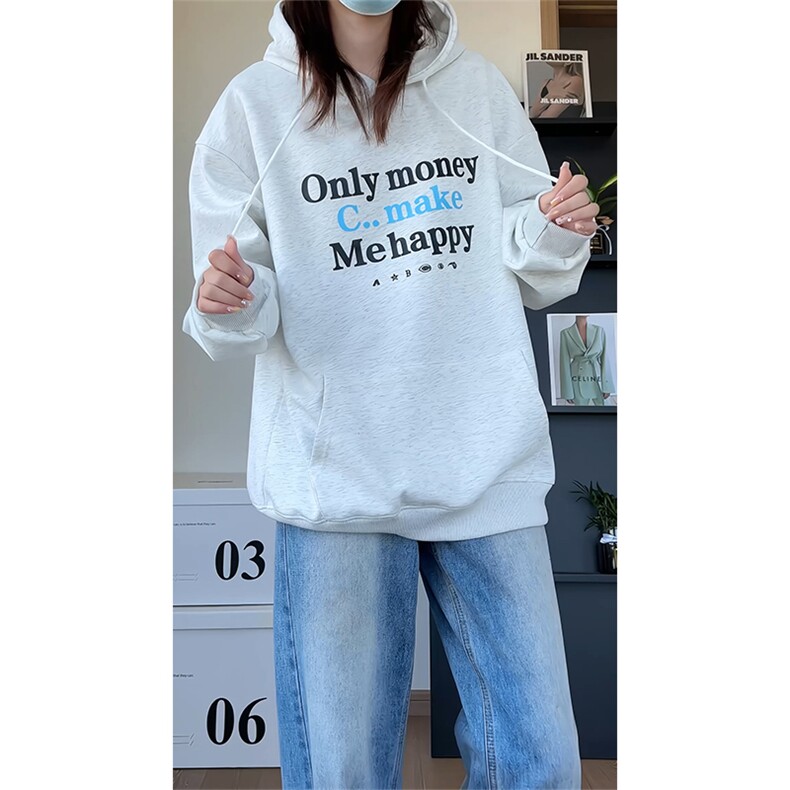 春季新款连帽卫衣男女同款宽松休闲百搭上衣W4698-特价37,男装卫衣,电商A007
