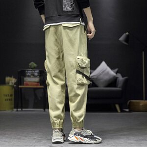 男款秋冬精品休闲裤工装新款港风潮流收脚裤子714-3图片