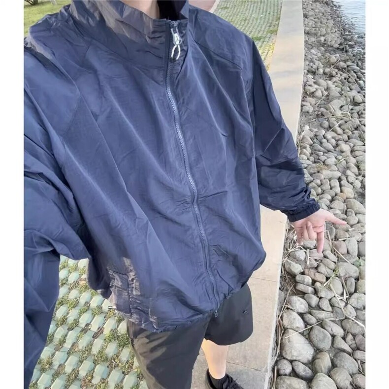 冰丝立领户外防晒衣男款夏季防紫外线休闲外套轻薄透气钓鱼防晒服,男装防晒衣,星座218-1（原230）