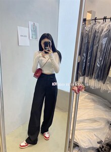 高腰百搭西裤图片