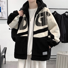 冬款港风加棉加厚百搭棉衣羊羔绒连帽外套男士8120-P130控价168，男装棉衣，电商A441-1