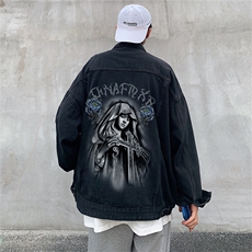 牛仔外套男复古春新款水洗做旧宽松高街hiphop工装夹克JK1034-P68，男装工装外套，星座1103-3