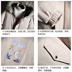MM48130-P130冬季大毛领衣男士大码加厚袄男服网格挂拍，男装棉衣，电商A040A