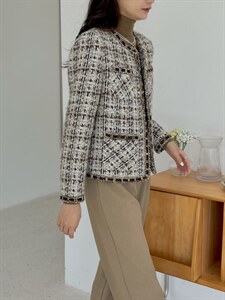 2021新款羊毛小香风外套/咖色系，其它，奥瑾