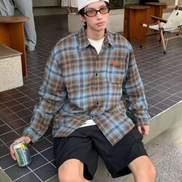 1506A/G30190/P36男生春秋款百搭痞帅衬衣外套,男装衬衫,星座1506A