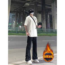 美式防水冲锋裤男春秋季新款高级感痞帅拉链登山裤大码休闲裤子，男装休闲裤，四季星座505