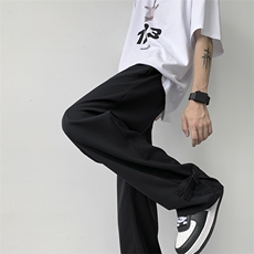 直播冰丝裤男夏季宽松直筒拖地裤垂感西装裤A422P55，男装西服套装，电商A309