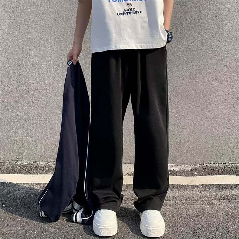 休闲裤男韩版潮流高街帅气直筒裤子2024春夏季ins长裤K5102-P43,男装休闲裤,星座412-3