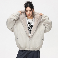 现货高品质美式高街冬季重磅硬挺短款座山雕毛领棉衣男女加厚外套，男装棉衣，电商A486