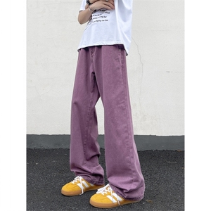 美式高街小众牛仔裤男女 个性百搭休闲裤N5082/P47图片